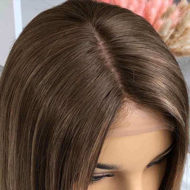 cuticle wig blonde brown silky smooth