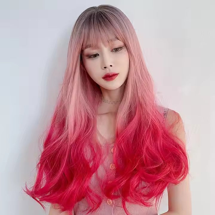 Pink Ombre Long Wig for Bold Stylish Look