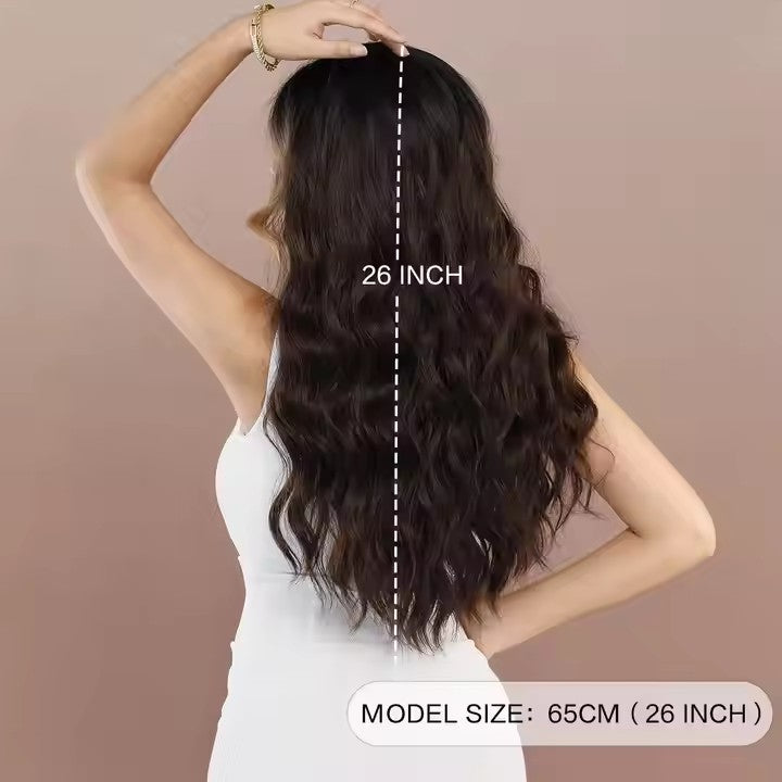 Wigs Long Wavy Synthetic Wigs Middle Part Lace Wigs Women 26 Inch Highlighted Blonde Natural Look